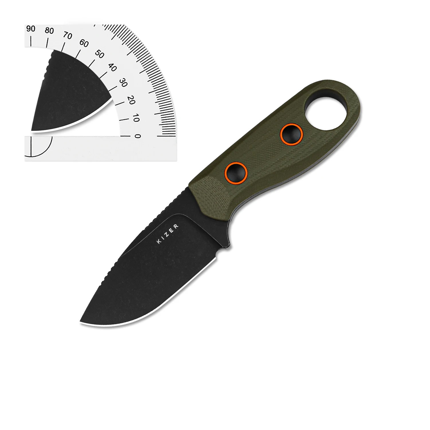 Нож Kizer Beaver 2025 с лезвием из стали D2/Nitro-V