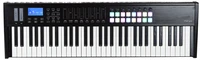 61 key professional master midi keyboard controller with brushed aluminum panel semi weighted keys 61 pro