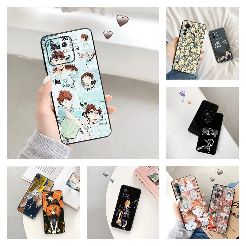 

Силиконовые черные чехлы для телефонов Redmi Note 12 Pro 11 11S A1 Plus 10C Prime 11E 11T 10 Lite 10S Аниме Haikyuu Kei Tsukishima чехол