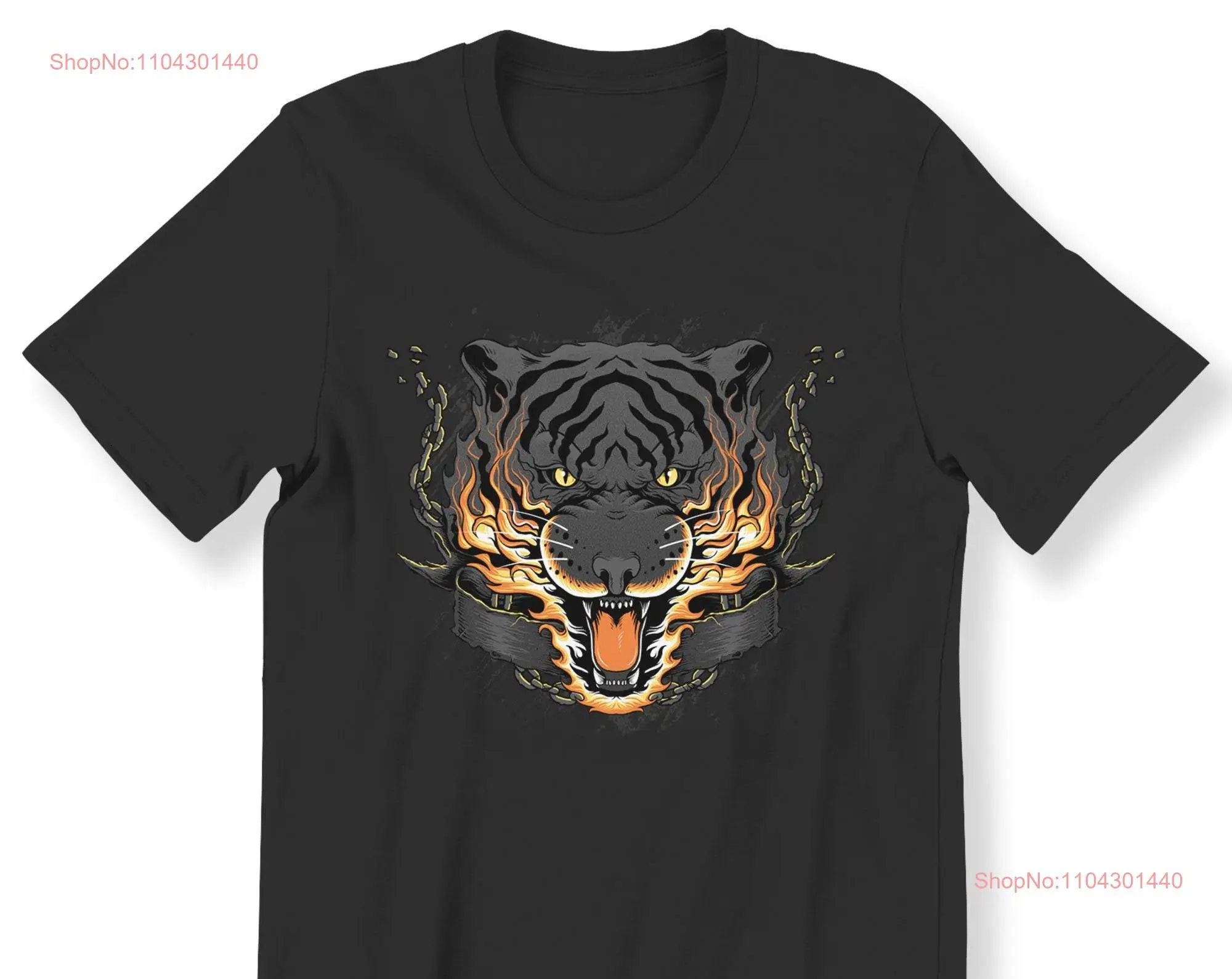 Мужская женская футболка Tiger Dangerous Top с длинными или короткими рукавами