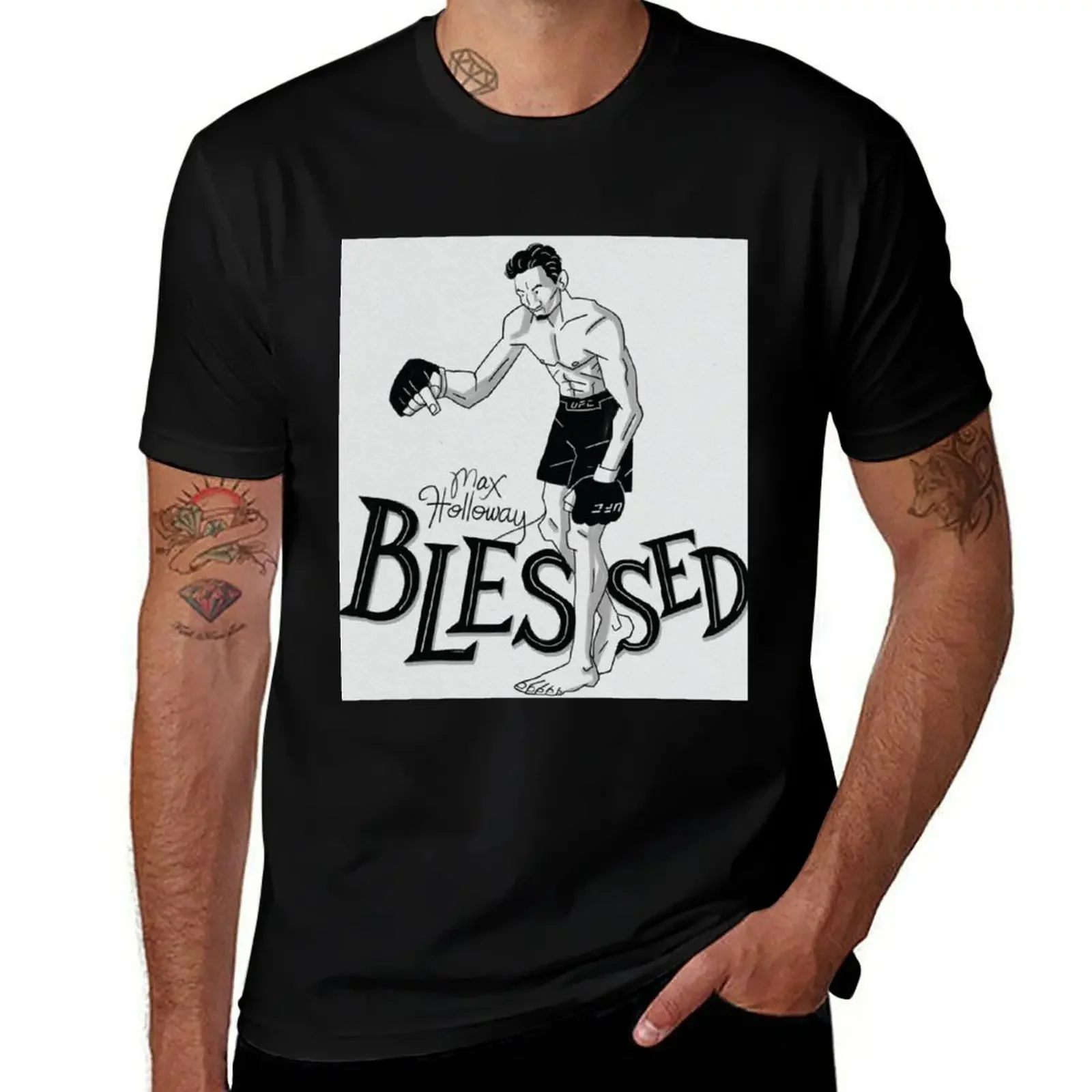 Футболка MAX HOLLOWAY BLESSED EXPRESS корейская модная футболка с графикой Louboutins милая одежда