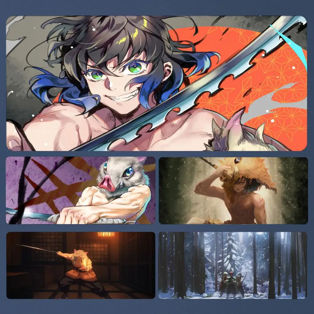 

Demon Slayer Kimetsu No Yaiba Hashibira Inosuke Mousepad Large Gaming Mouse Pad LockEdge Thickened Computer Keyboard Table Desk