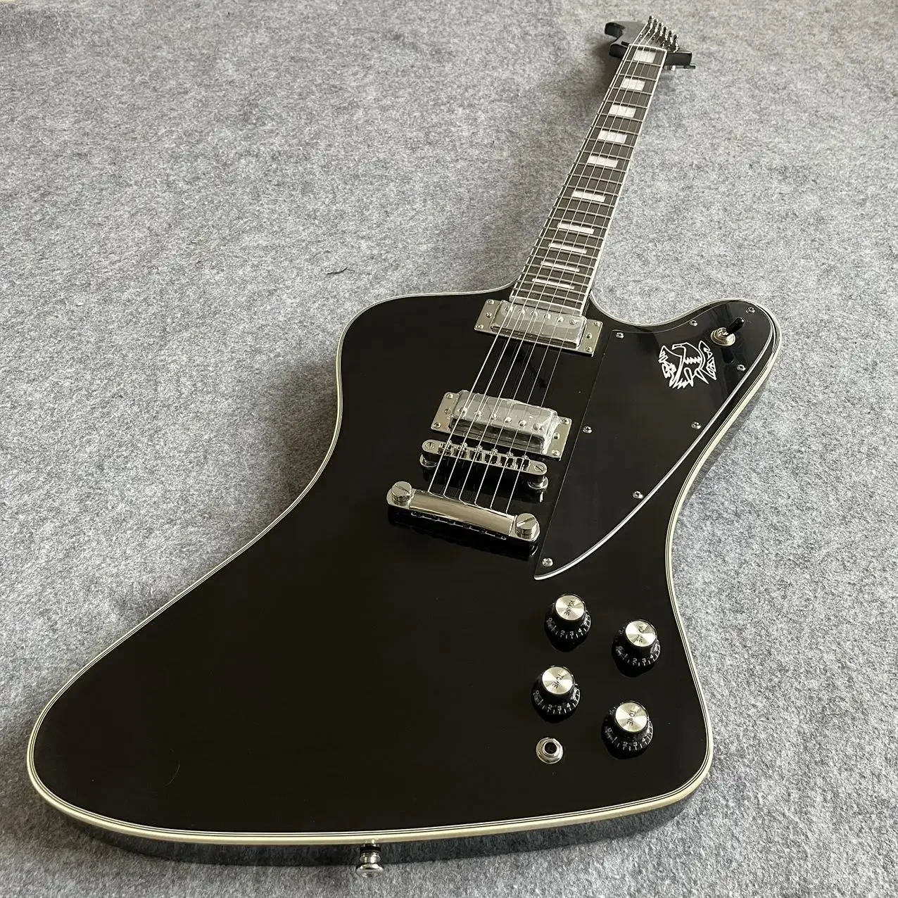 6-струнная электрогитара Firebird корпус ксилофона в форме сердца с цветком персика