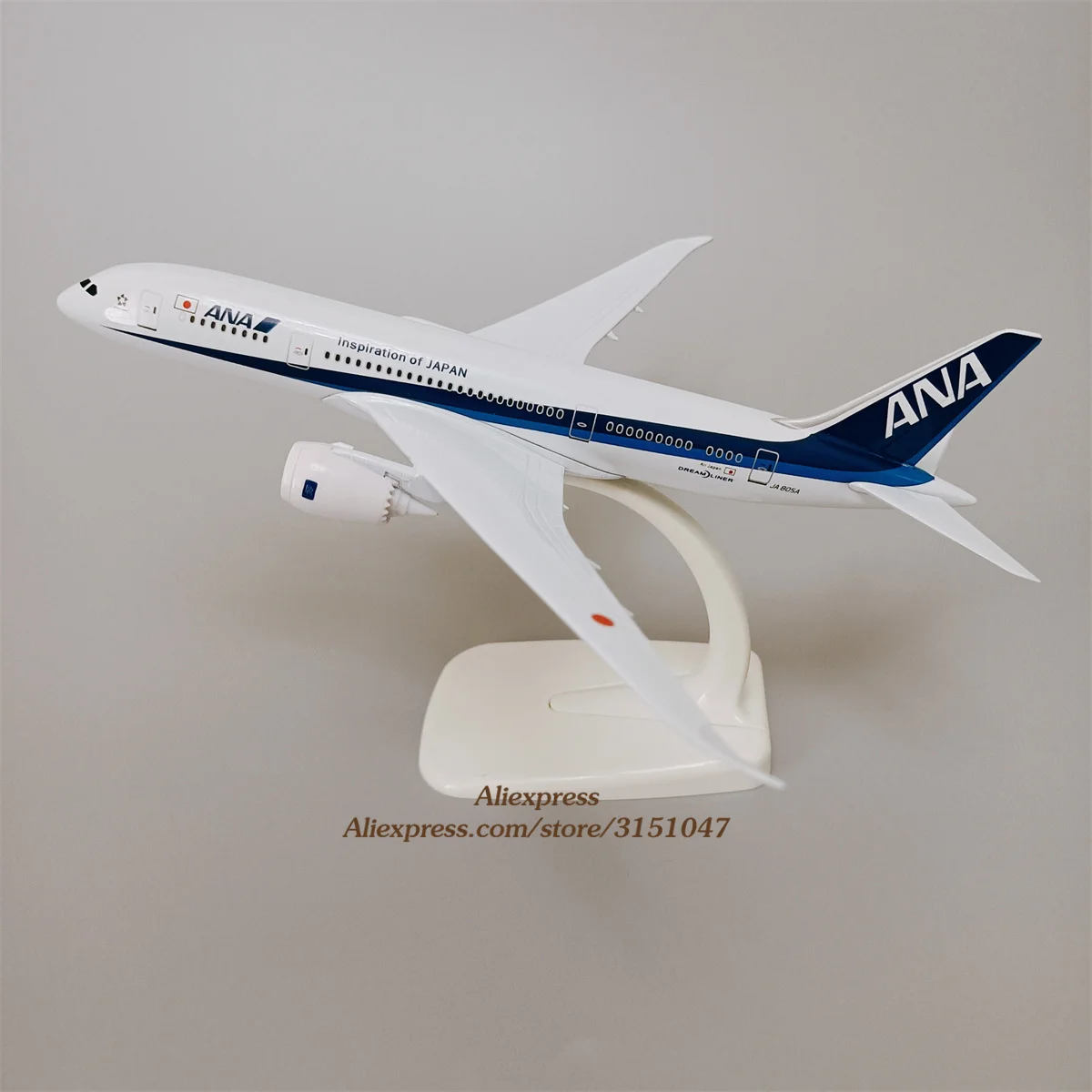 

20CM Alloy Metal Air Japan ANA Boeing 787 B787 Airlines Airplane Model Diecast Air Plane Model Aircraft w Holder Gifts TOY