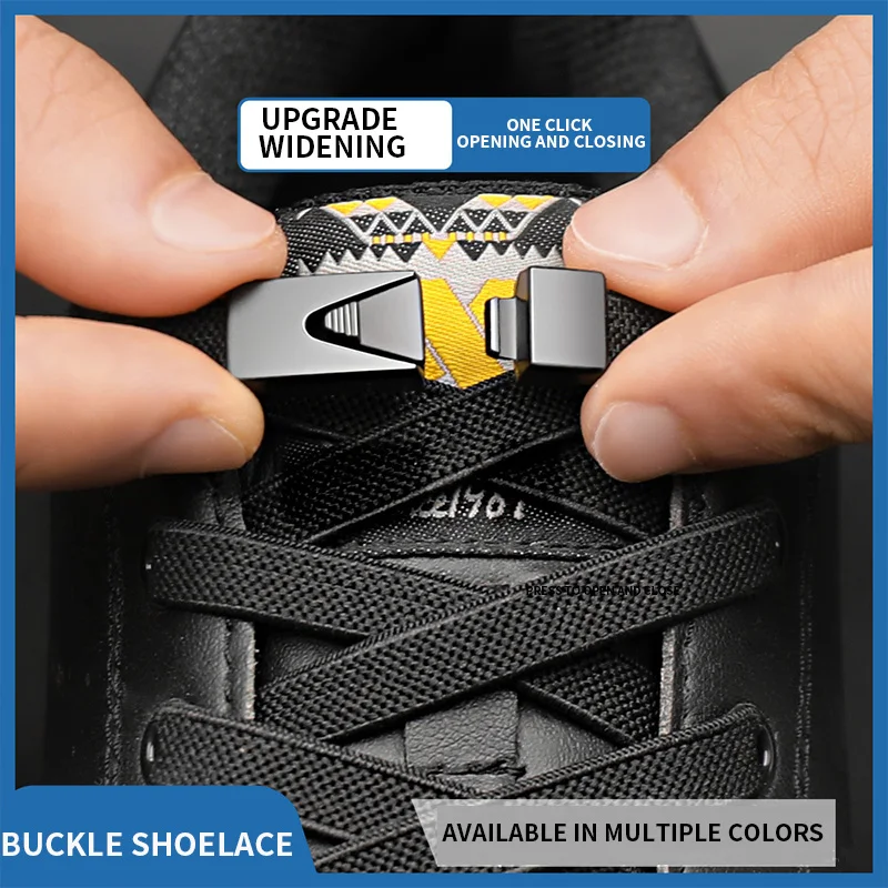 Elastic Laces Sports Colorful Press Lock Shoelaces without ties 8MM Flats No Tie Shoe laces Kids Adult Shoelace Shoes Accessorie