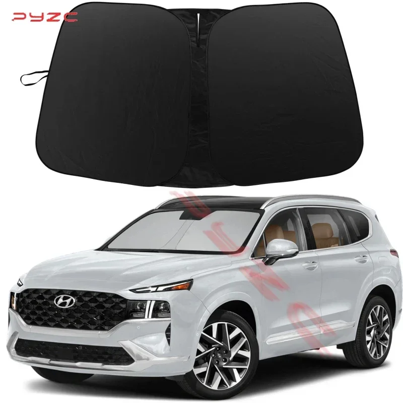 Фото Солнцезащитный козырек на лобовое стекло для Hyundai Santa Fe 2019-2023: защита от УФ-лучей №1