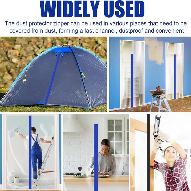 4-рулонный пылезащитный барьер на молнии 7 футов х 3 дюйма пылезащитная