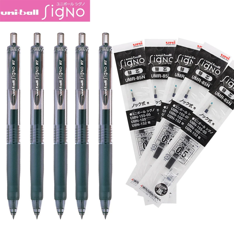 Uni-Ball Signo RT 0 5 мм выдвижная шариковая ручка UMN105 гелевые стержни черный синий