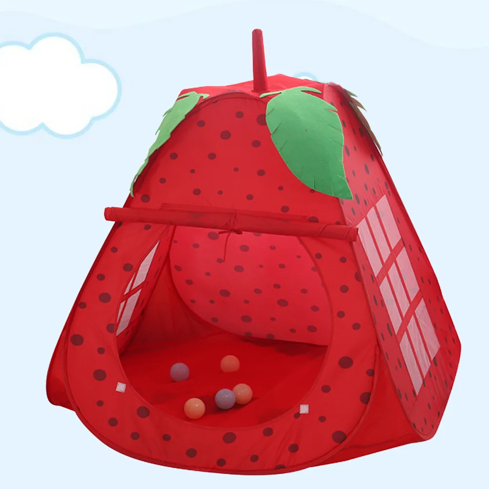 

Children Strawberry Tent Portable Kids Game House Indoor Castle Foldable Tent Ocean Ball Pool Houses and habitats