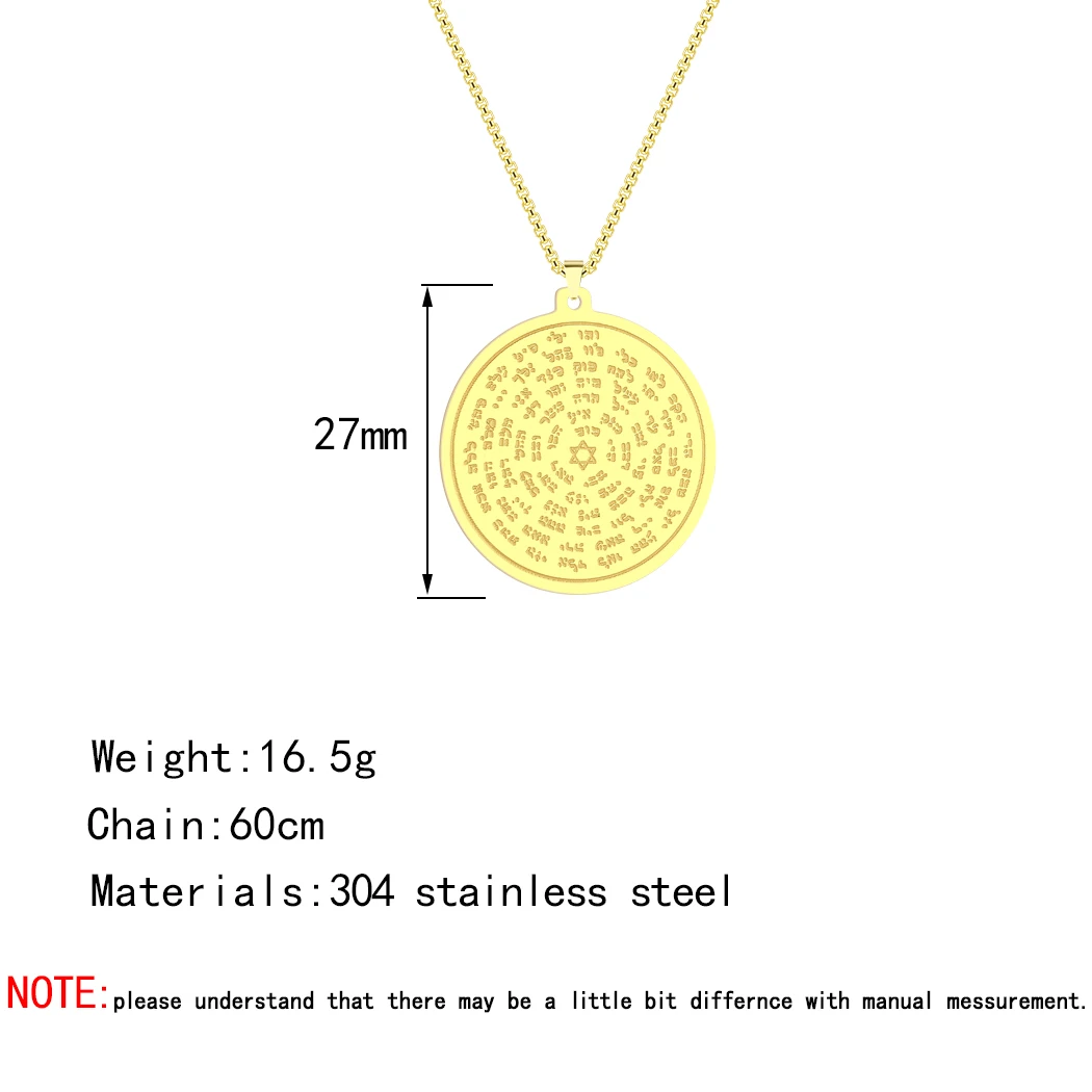 Ожерелье-талисман богатства из нержавеющей стали для женщин и мужчин ожерелье 72