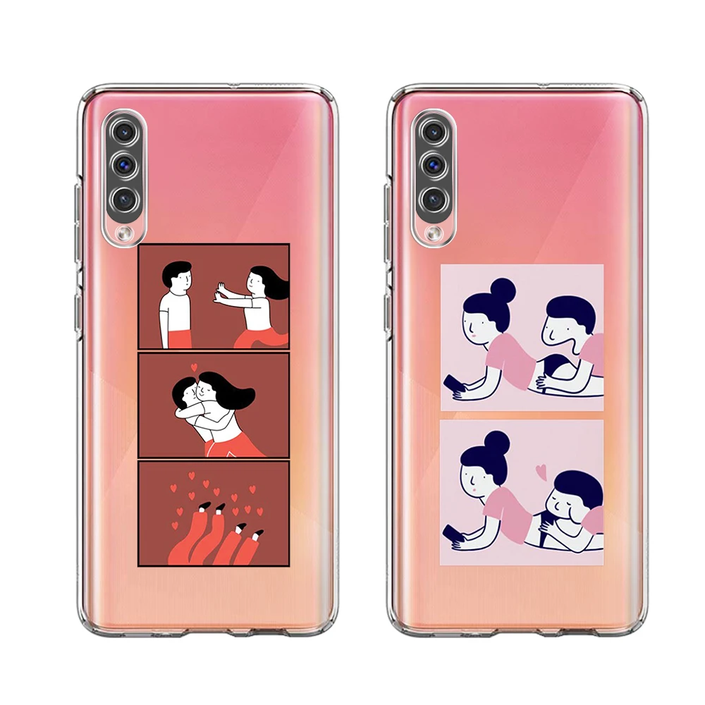 

Lover everyday Luxury Phone Case For Samsung Galaxy A12 A02 A03S A50 A70 A10 A20 A20S A30 A40 Transparent Silicone Shell Coque