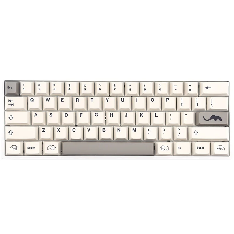

Ivory Keycaps PBT Cherry Profile Mechanical Keyboard Keycap White Gray Sublimation Compatible MX Switches GK61/64
