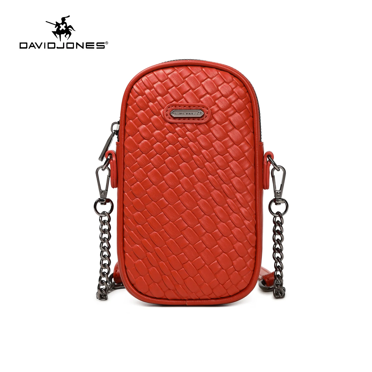 

New 2023 David Jones Paris Women Crossbody Bags Small Lady Handbag Fashion Chain Bag For Commuter Travel Party