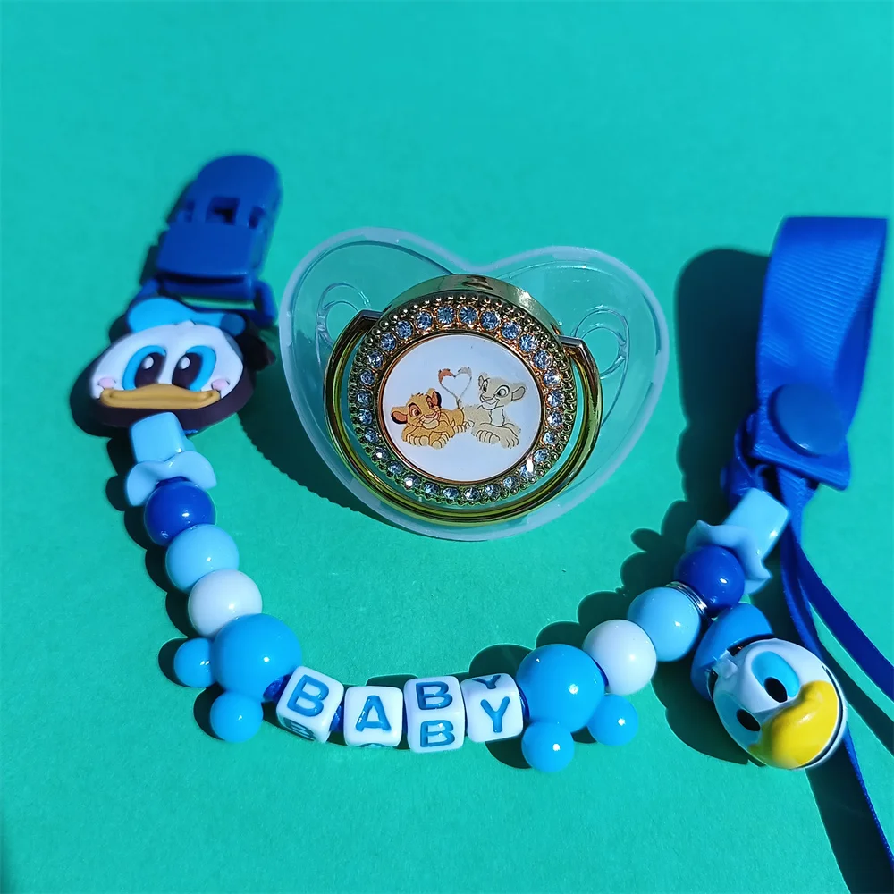 

[1 Set] Hot Sale Mickey Mouse Baby Silicone Orthodontic Soothe Dummy Anti-Lost Dummy Holder BPA Free New Born Babyshower Gift