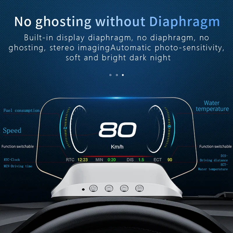 C3 лучший OBD2 HUD автомобильный проектор цифровой скорости сигнализация