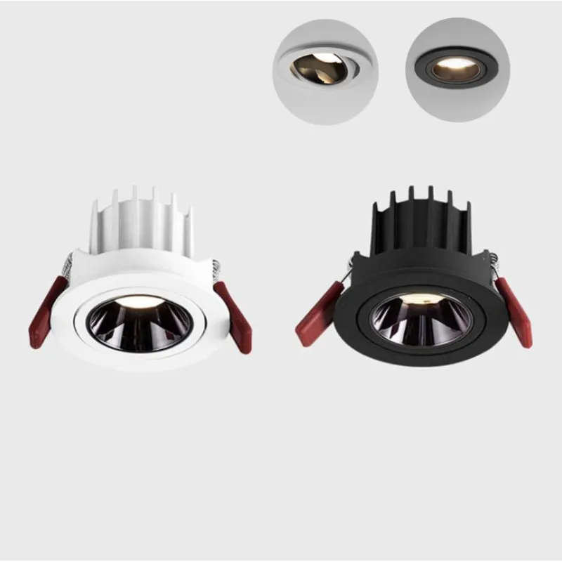 

Встраиваемый Точечный светильник с COB матрицей, светодиодный антибликовый Точечный светильник для дома, гостиной, потолочный светильник с ...