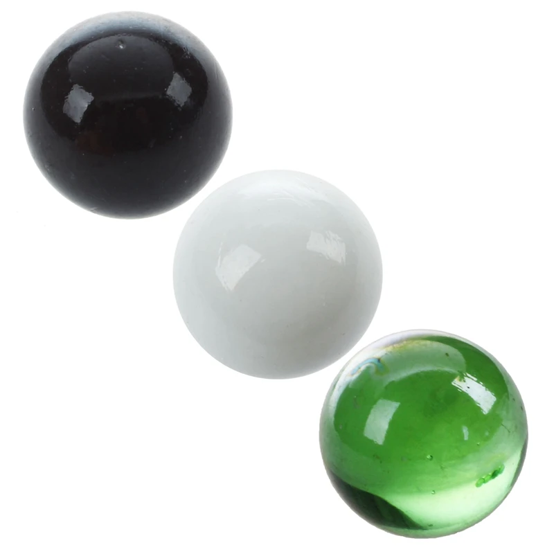 

Акция! 10 шт. мраморные 16 мм стеклянные мраморные стеклянные шарики декоративные цветные Nuggets игрушечные зеленые, белые и черные (3 комплекта)