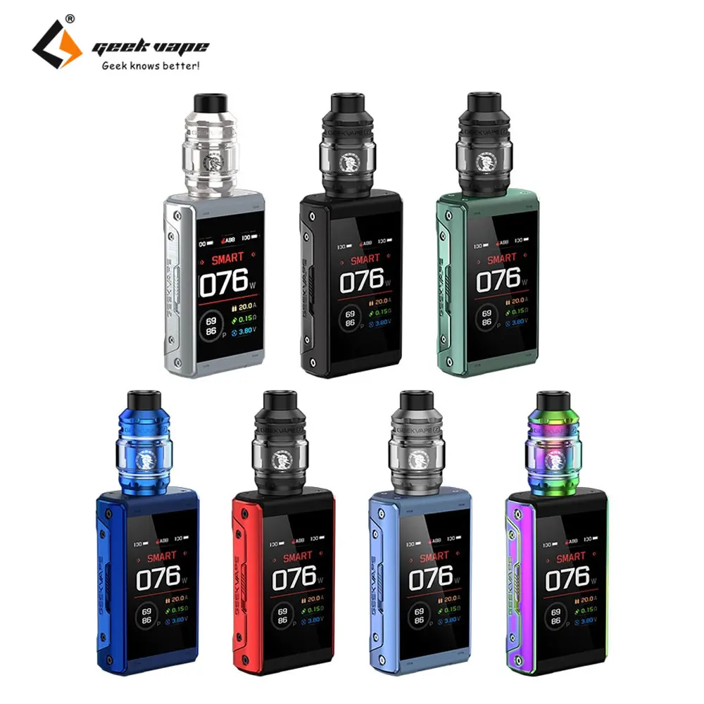 Original Geekvape T200 Kit 200W Aegis Touch Mod Vape TFT Touch Screen 5.5ML Z (Zeus) Sub Ohm Tank Electronic Cigarette Vaporizer