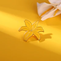 2pcs new plant alloy brooch exquisite temperament daffodils shape paint badge clothes accessories flower brooch fashion