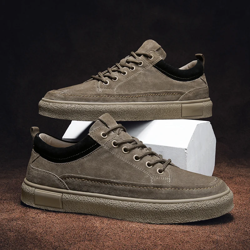 Брендовые мужские замшевые низкие кроссовки на шнуровке удобная обувь мужская