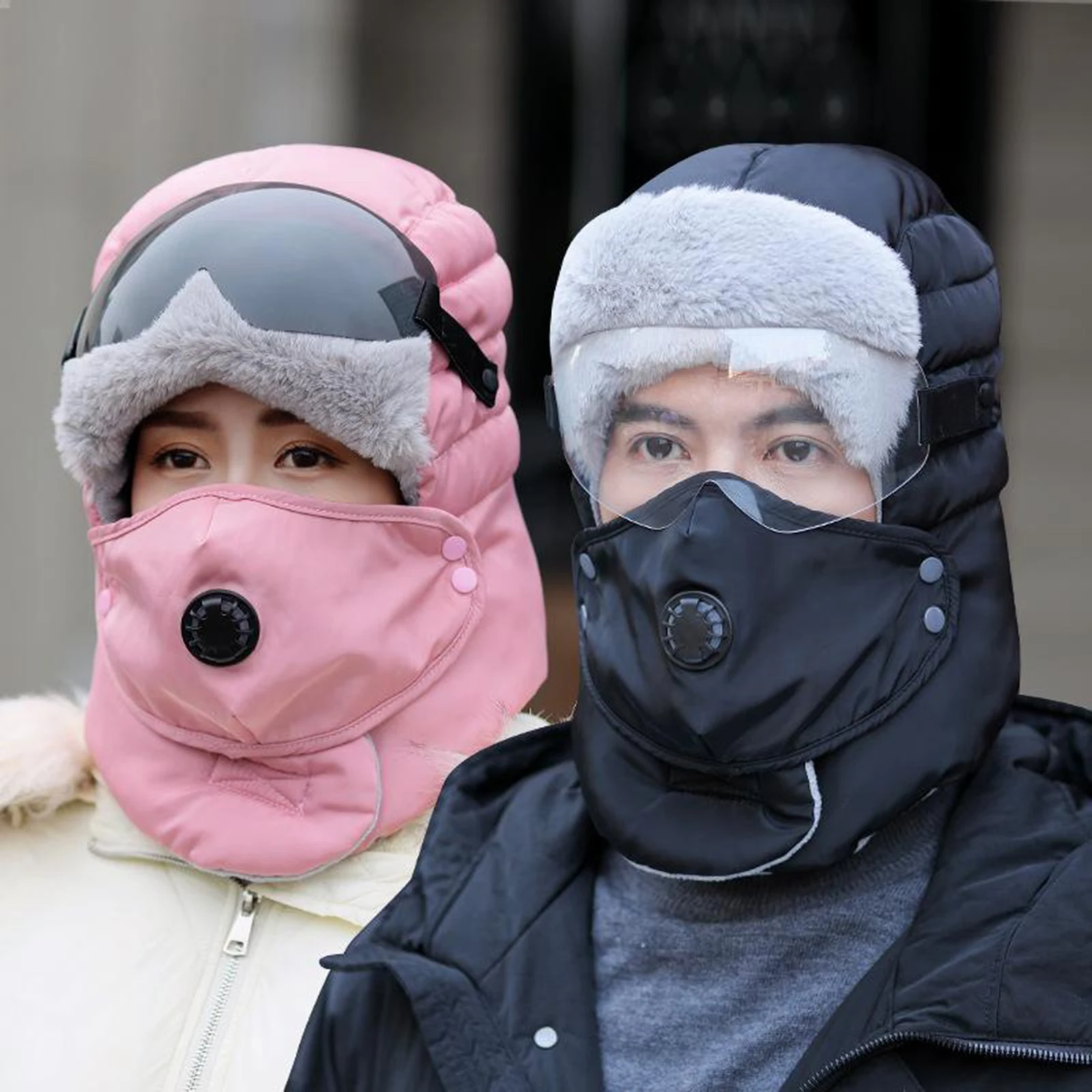 

New Cycling Winter Warm Fleece Balaclava Hat Beanie Snow Ski Neck Face Mask Hood for Women Men Outdoor Cycling Hunting Headgear