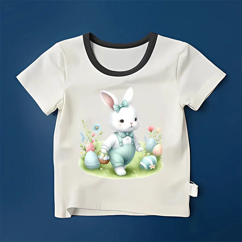 Мультяшные животные милый маленький кролик dtf переводки детская одежда для