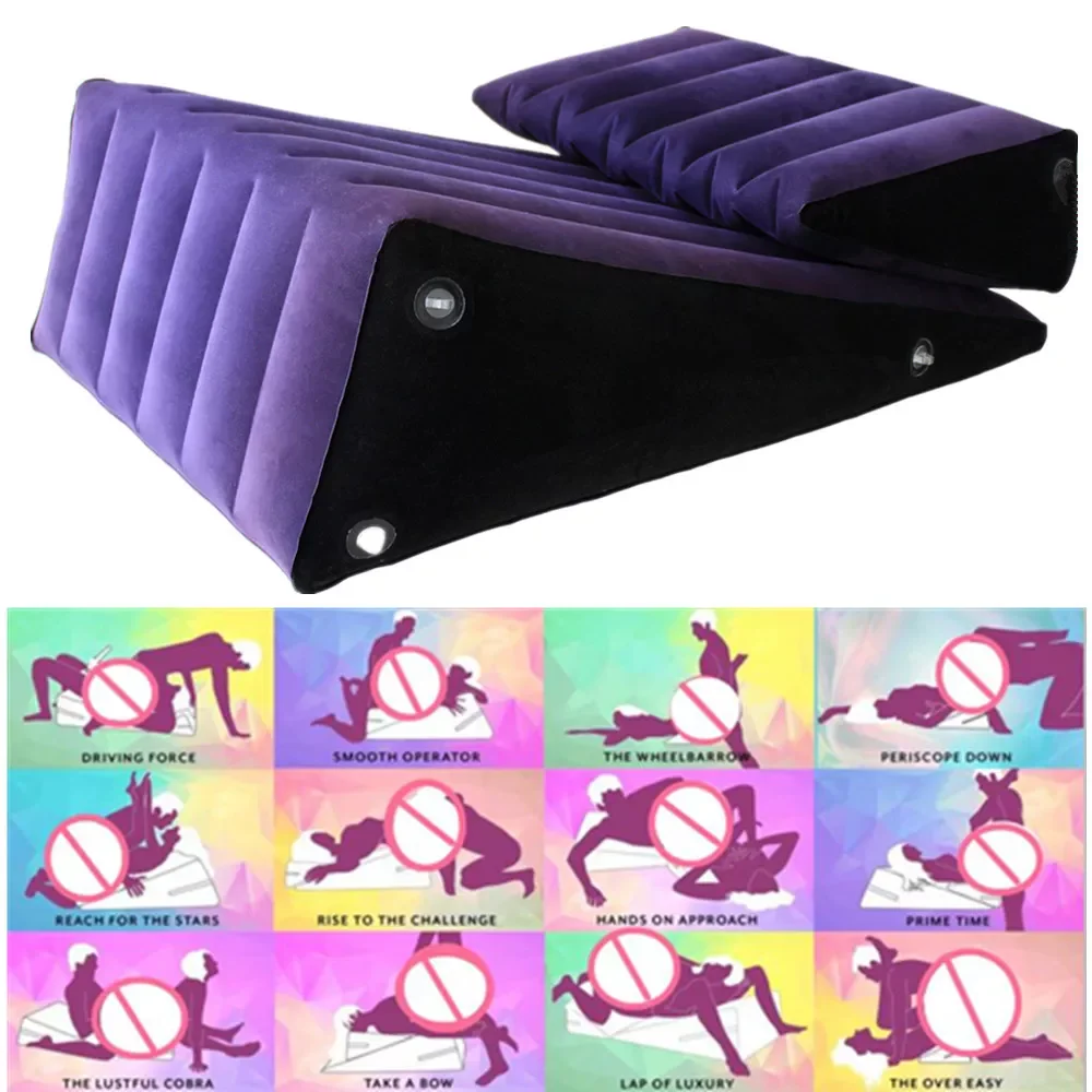TOUGHAGE Triangle Wedge Sex Cube Sofa Set inflatable Pillow Chair Bed Pad Various Position Sex Furniture For Couple Lovers
