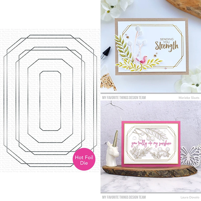 

2023 New Hot Foil Octagon Frames Metal Cutting Dies For DIY Craft Making Paper Greeting Card Scrapbooking