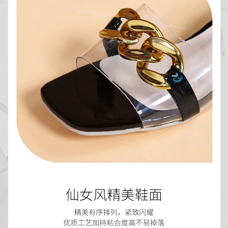 Sandals Women 2023 High Heels Slippers Solid Flip Flops Platform Sandalias Summer New Shoes Pantuflas	 Chaussure Femme Chanclas