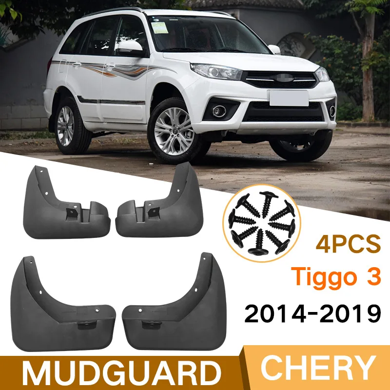 

MudFlaps FOR Chery Tiggo3 2014-2019 car mudguard auto SplashGuards Fender Set Parts FrontRear Automotive Accessories
