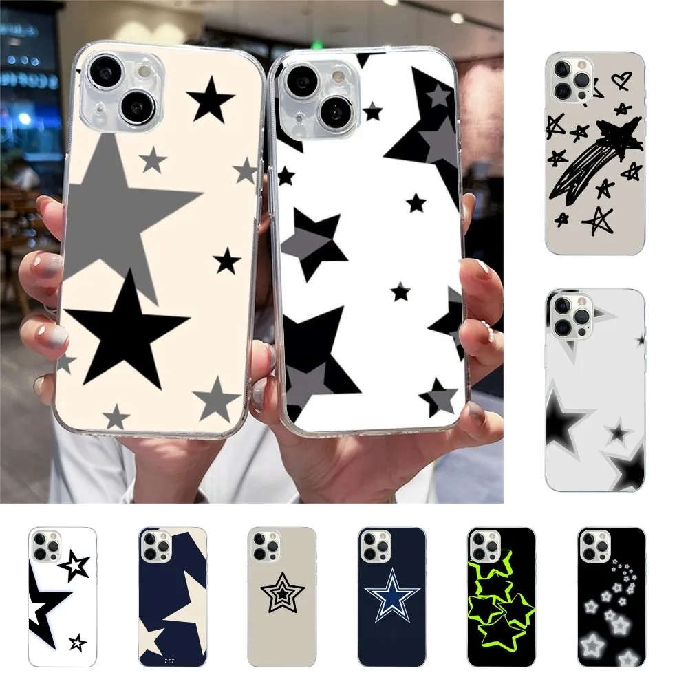 Чехол для телефона с пятиконечной звездой Iphone 15 11 13 14 Pro Max 7 8 Plus X Xr Xs Se2020 12mini