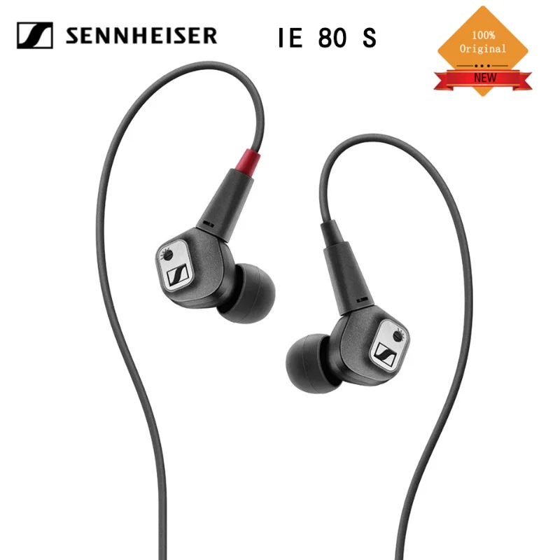 

Original SENNHEISER IE 80 S IE80S Professional HIFI Stereo Earphones In-ear Headset Sport Noise Isolation Detachable Earbuds