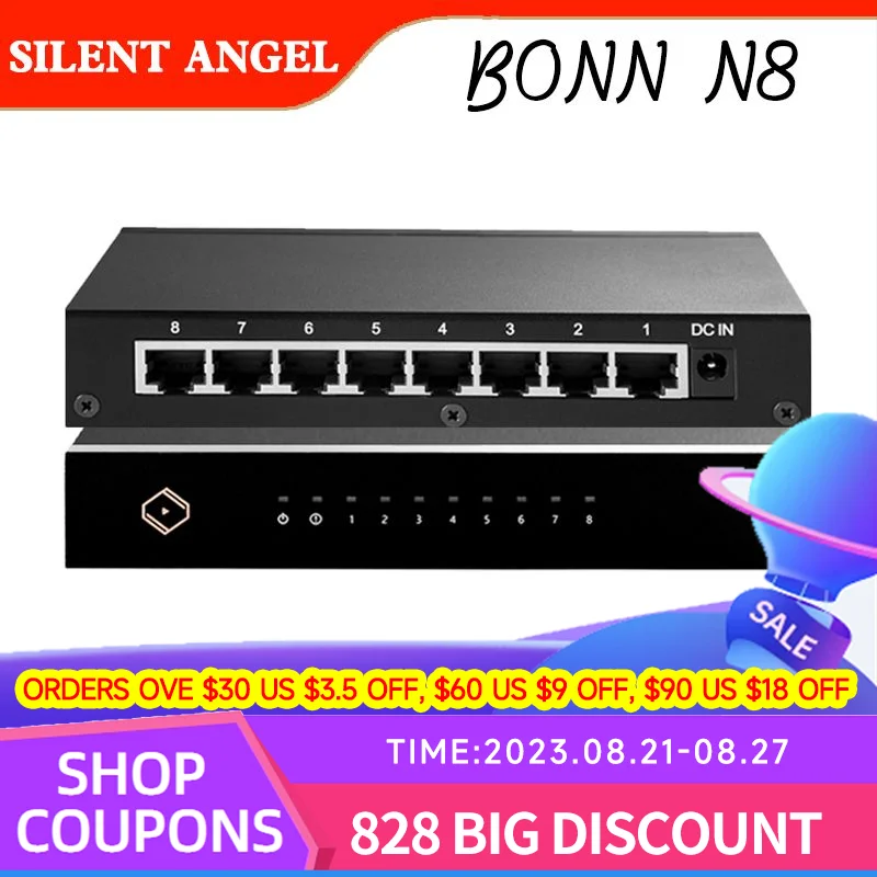 

Silent Angel Bonn N8 Audio Grade Network Switch With Iow-Noise less-interference High-Precision Clock Techniques Hi-Fi System