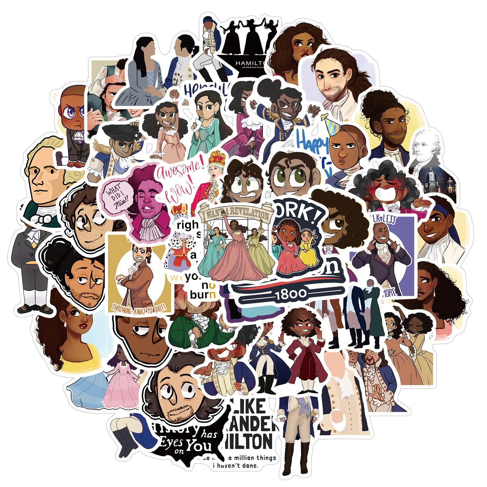 Наклейки музыкальные гамильтоновые сделай сам для скейтборда гитары мотоцикла