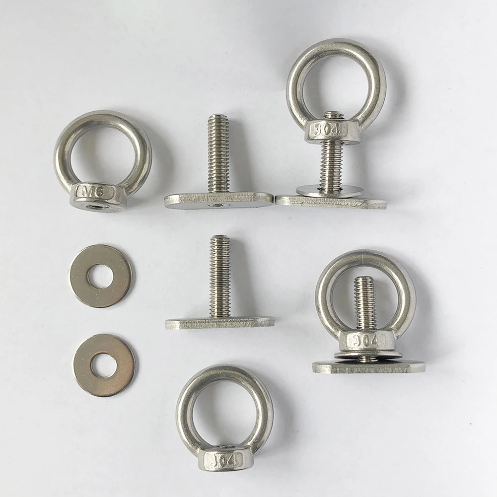 

For Fishing Kayak Screws Sets Kayak Track Bracket Stainless Steel Tie Down Eyelet Track Adaptor Kayaking Accessories