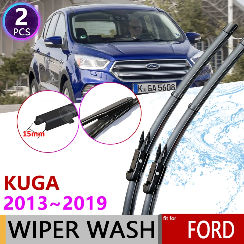 

Для Ford KUGA 2013 ~ 2019 Mk2 автомобильные щетки стеклоочистителя побег покрытие ветрового стекла ветровое стекло автомобильные аксессуары наклейк...