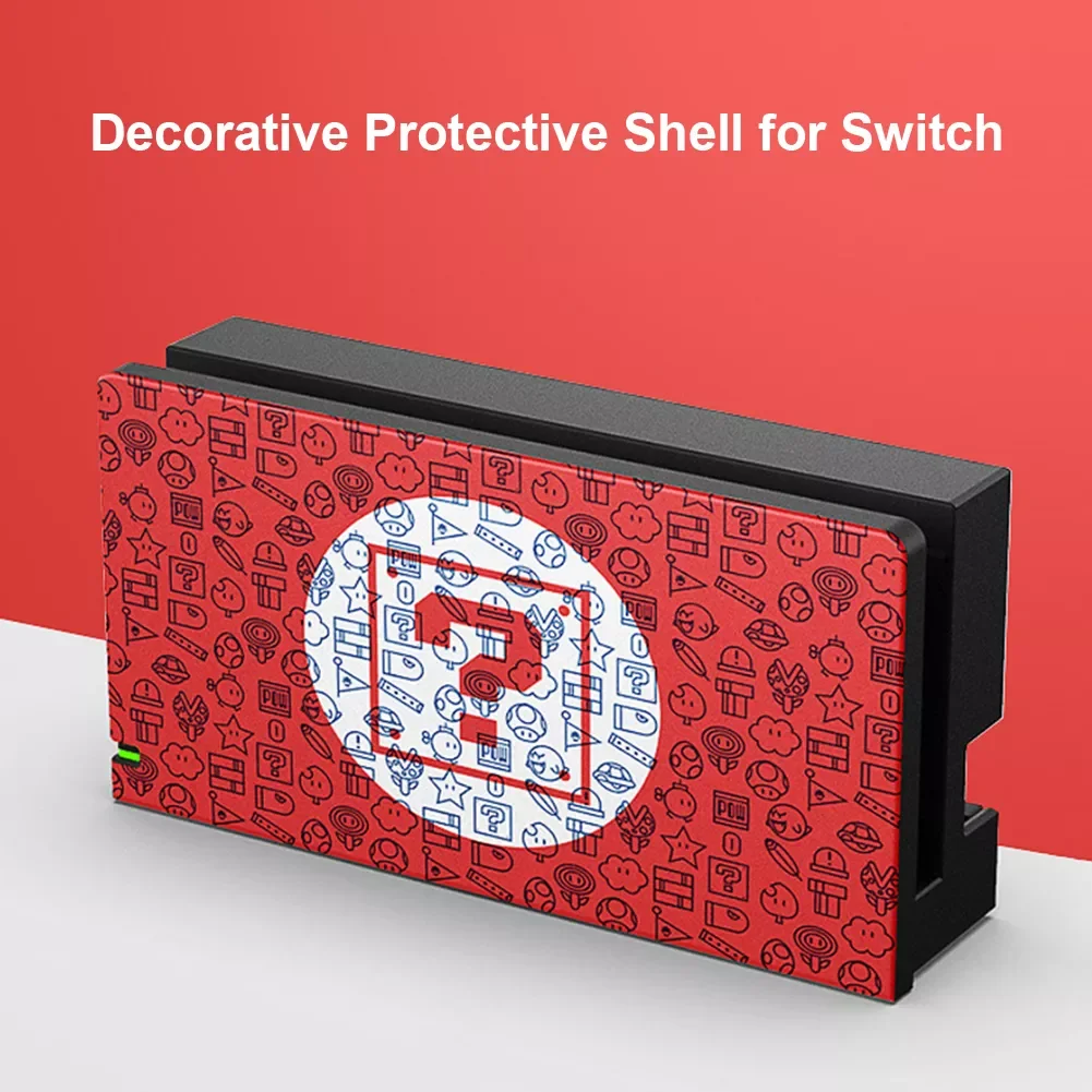 

Game Console Base Protective Case Cute Cartoon Pattern Sleeve Decorative Protector Cover for Nintendo Switch Game Console Simple