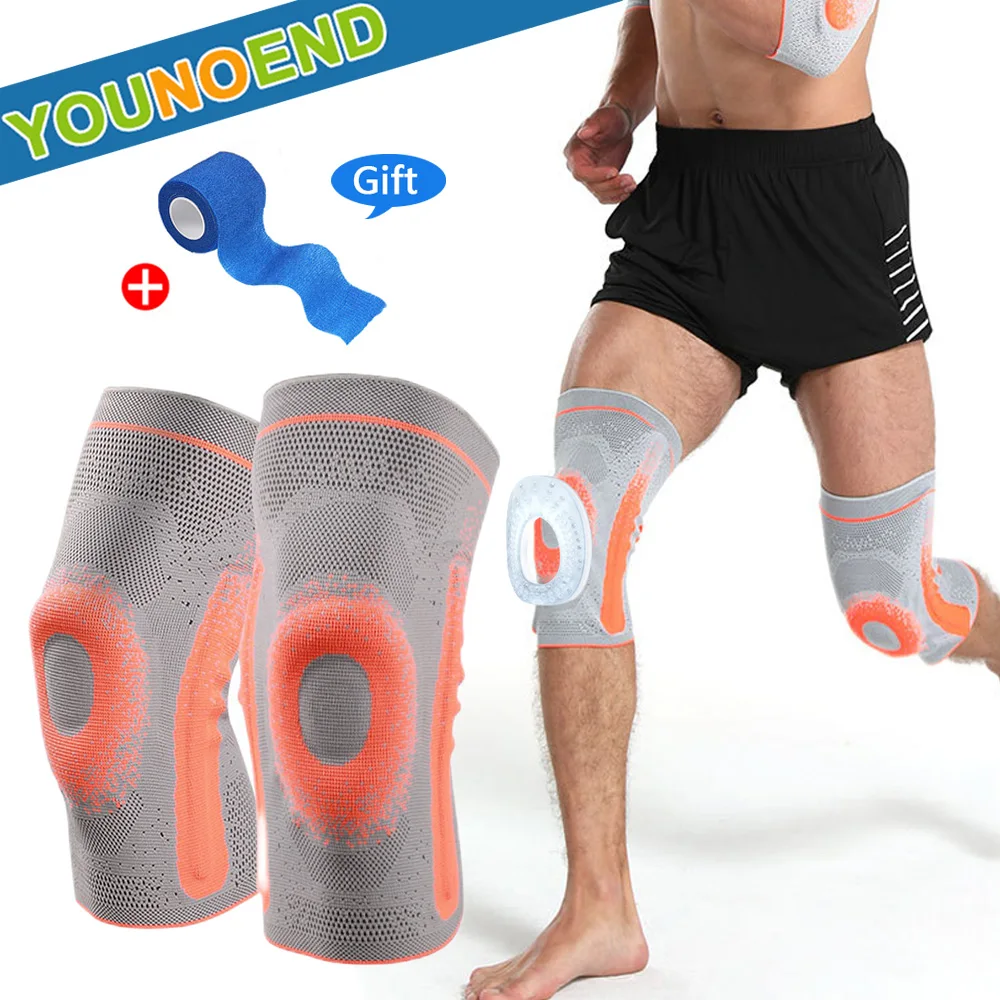 

Спортивный наколенник с защитой от столкновений, компрессионная опора для ног с гелевыми подушечками для велоспорта, бега, баскетбола, футб...