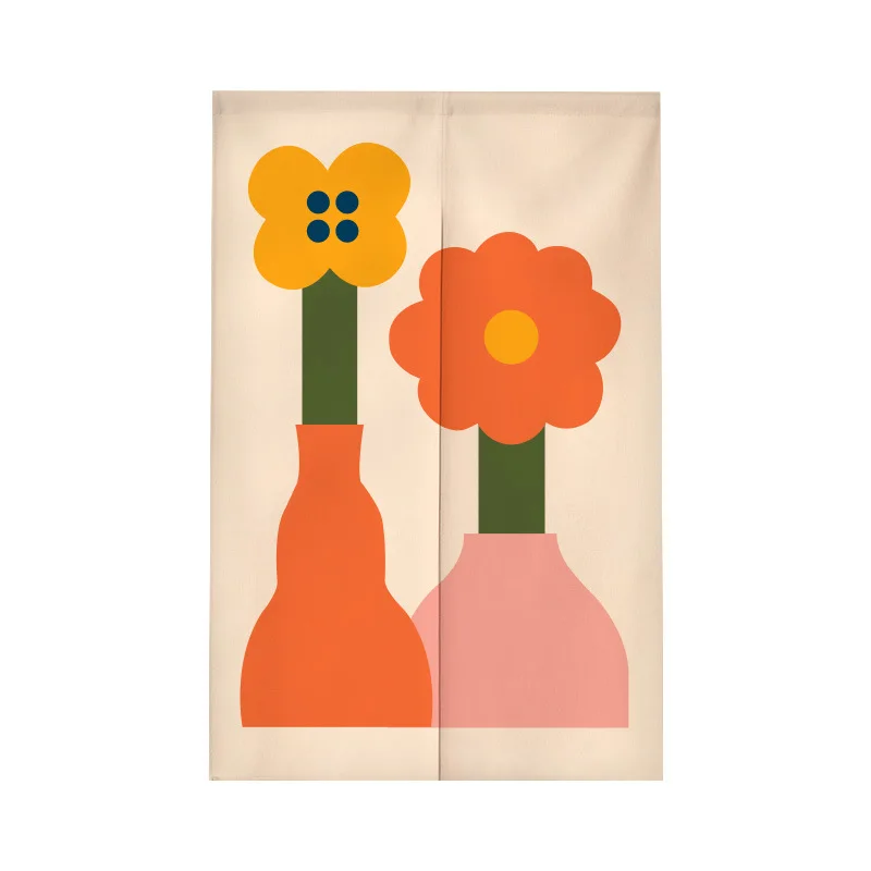 

Льняная подвесная полузанавеска