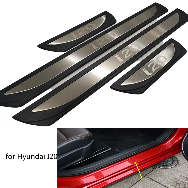 

High-quality stainless steel Plate Door Sill Welcome Pedal Car Styling Accessories 4pcs/set for Hyundai 2015 TO 2021