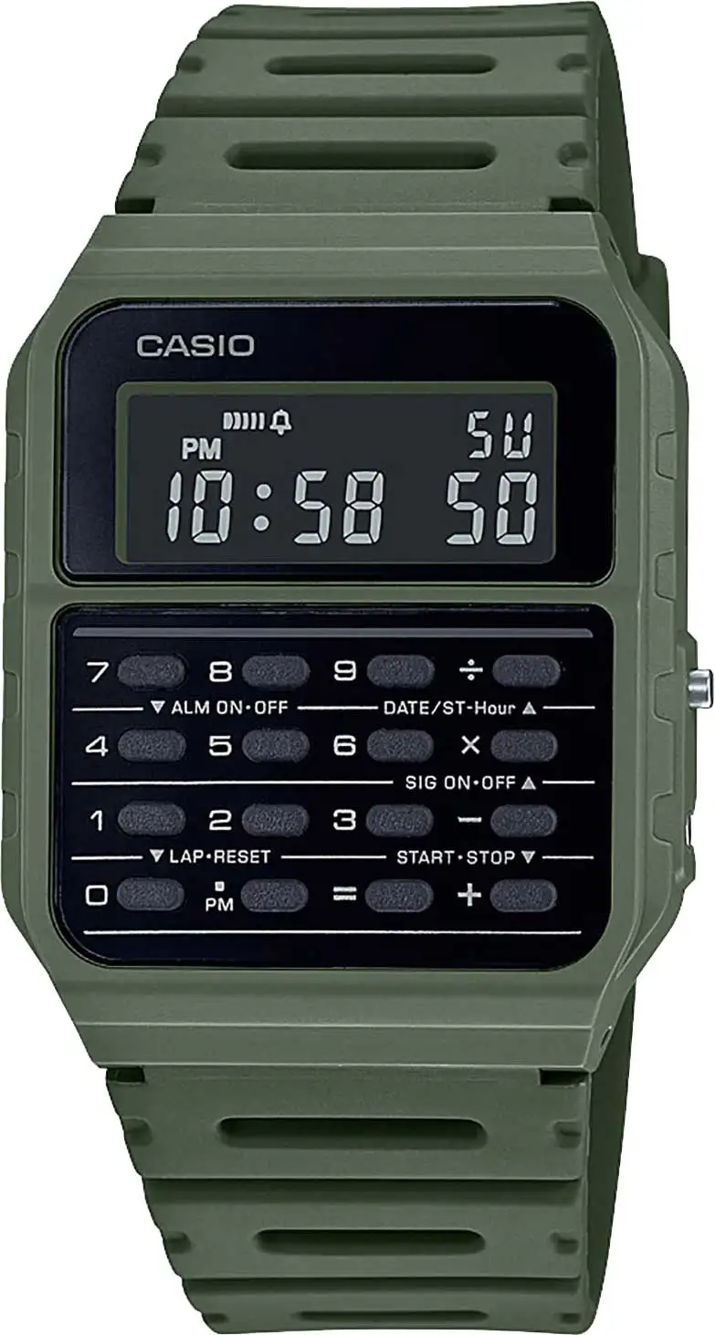 Часы ``CASIO`` CA-53WF-3B мужские японские наручные часы с калькулятором и секундомером |