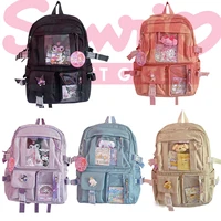 cute sanrio casual student schoolbag backpack all match large capacity kawaii cinnamoroll kuromi mymelody sanrios series anime