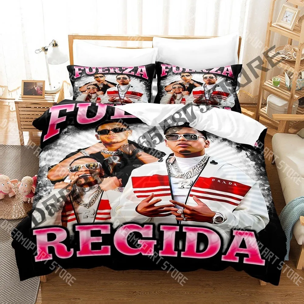 Фото Комплект постельного белья Fuerza Band Regida с 3D-печатью для мальчиков и девочек: пододеяльник и наволочка, размеры Twin, Queen, King, Full, Single, Double №5