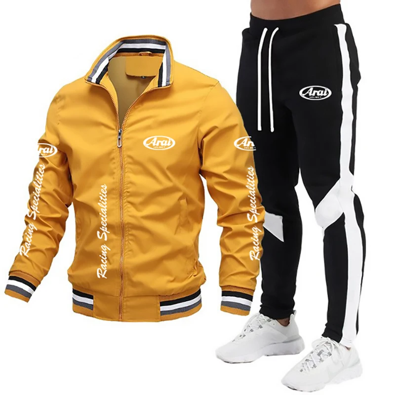 

Arai Printed Jacket Set New Spring and Autumn Motorcycle Truck Logo Men's Fashion Jacket Coat Zipper Hip Hop Harajuku Casual Jac
