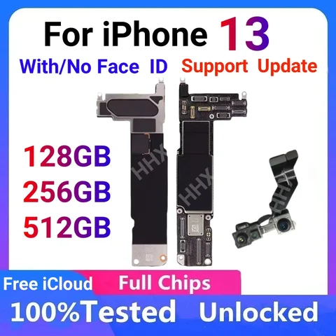 Полностью протестированная материнская плата для iPhone 13/13Pro/13ProMax, материнская плата с разблокированной логической платой Face ID, чистая пластина iCloud, 100%