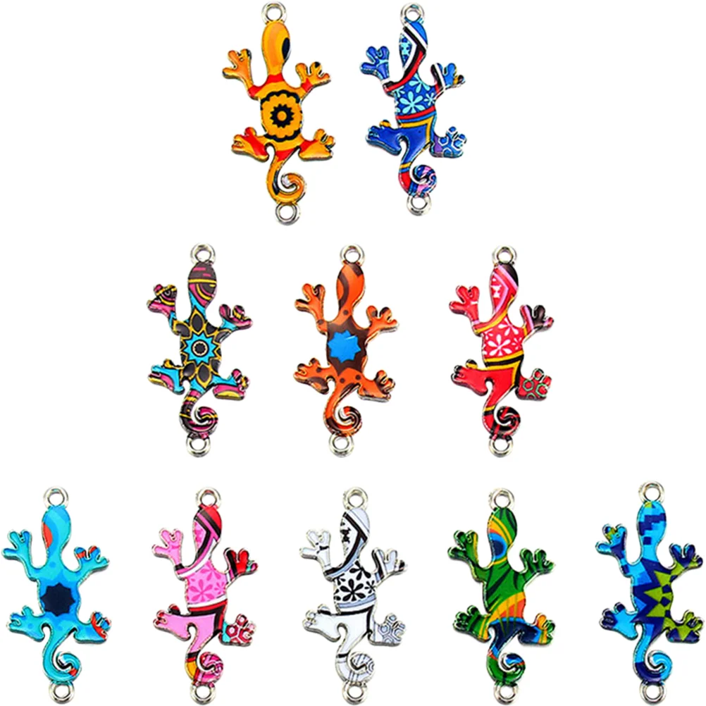 

Charms Gecko Jewelry Charm Animal Pendant Making Bracelet Diy Necklace Bulk Earring Lizard Supplies Pedant Connectors Metal