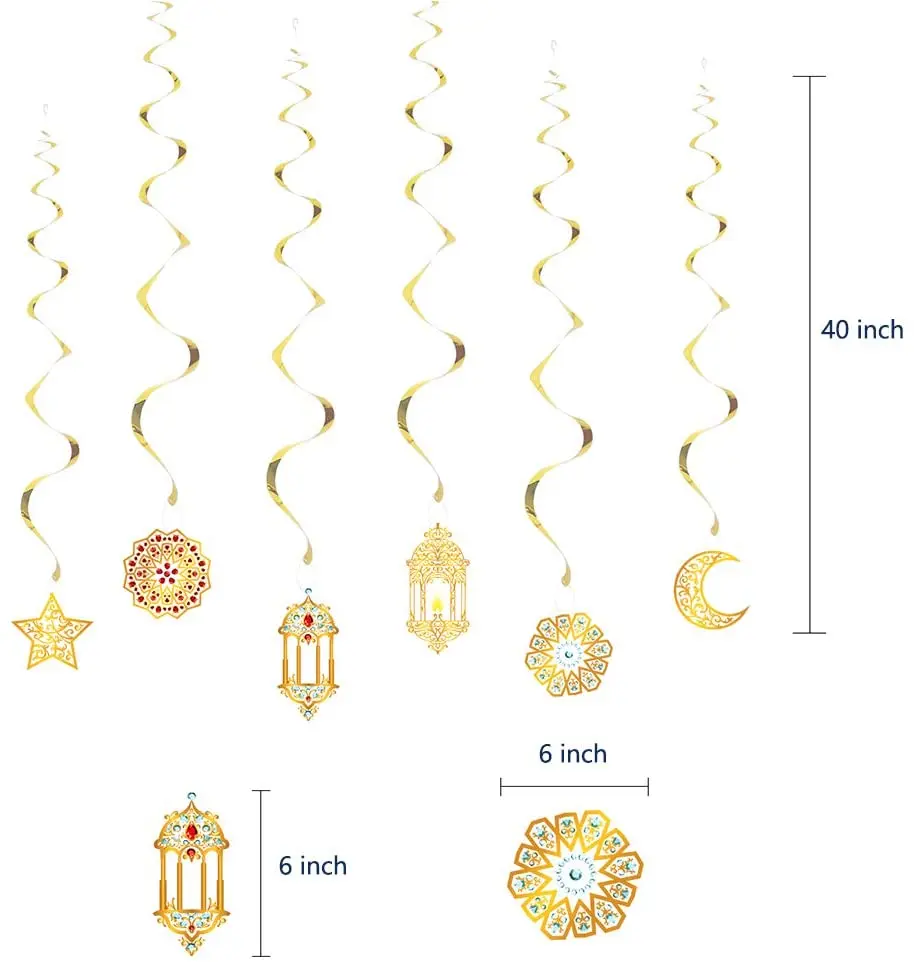 

Eid balloon set Ramadan banner Muslim balloon decorated with moon star pendant