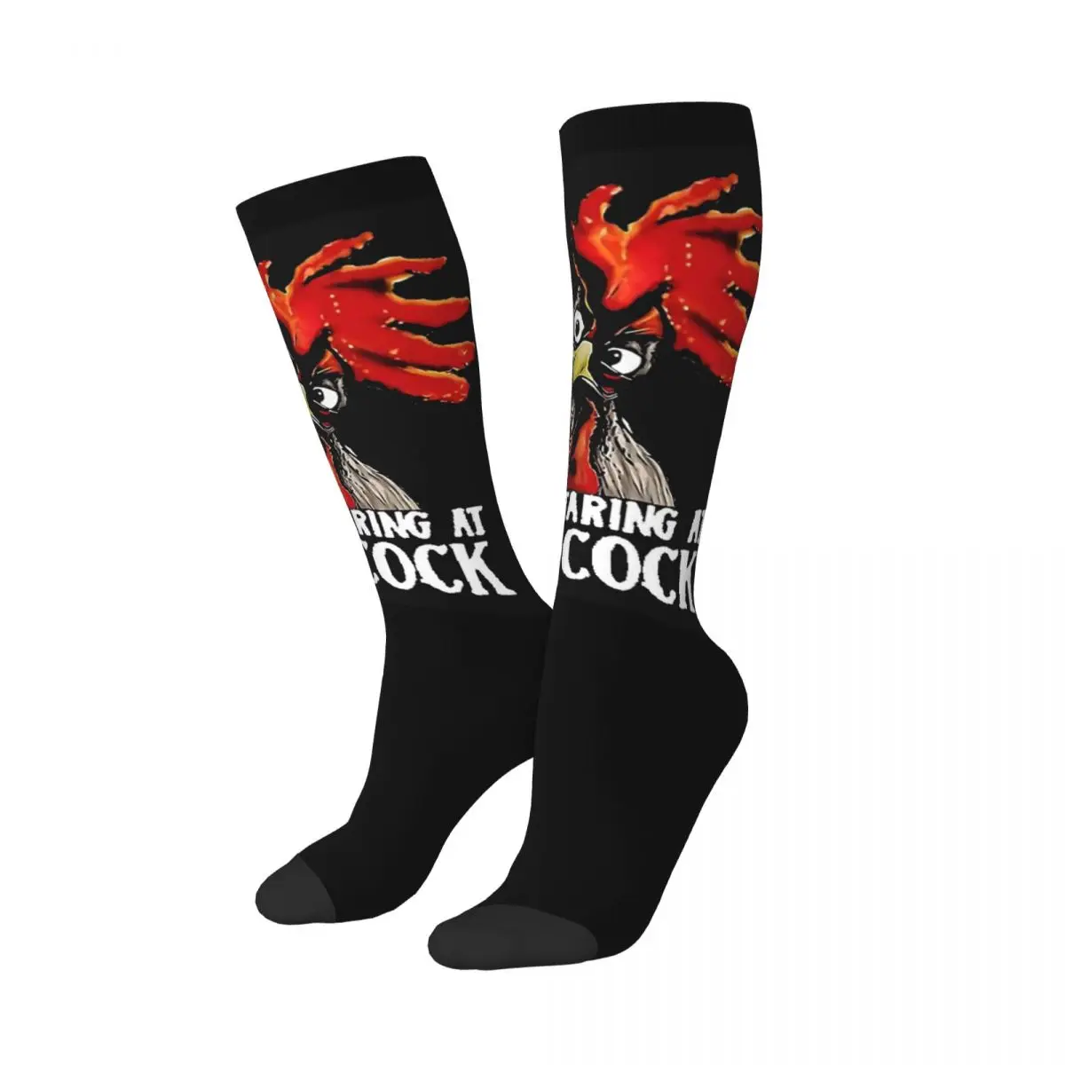 Животные - Stop Staring At My Cock Gangster Chicken Socks Чулки Харадзюку Всесезонные длинные носки