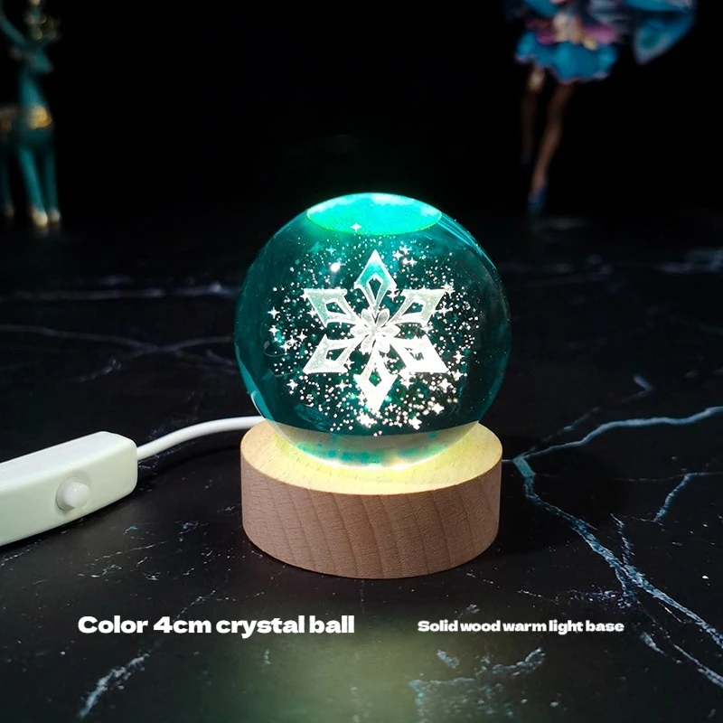 

MINISO Genshin Impact 3D ночник хрустальный шар 4 см