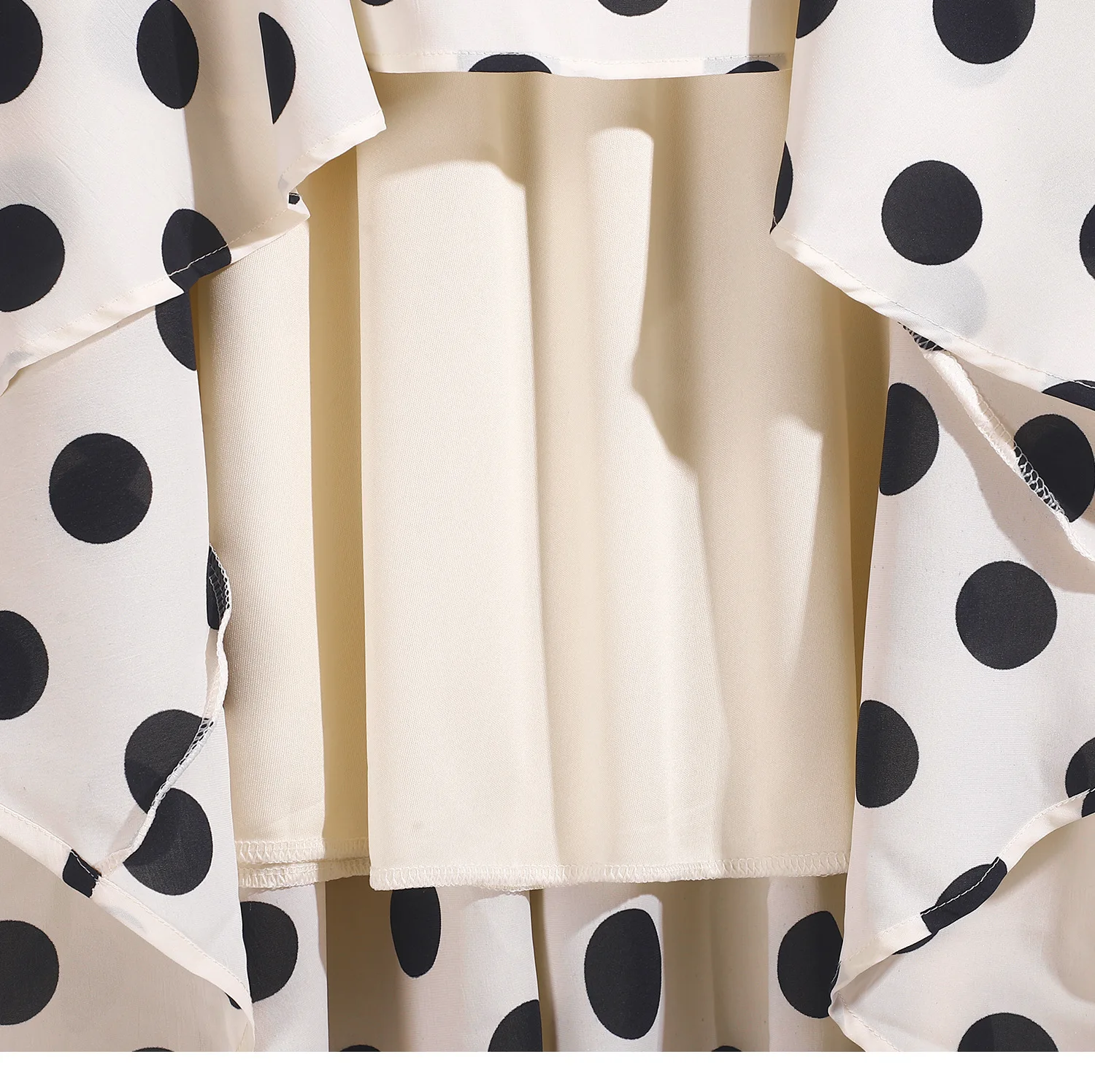 Женская длинная офисная юбка в горошек элегантная шифоновая с высокой талией